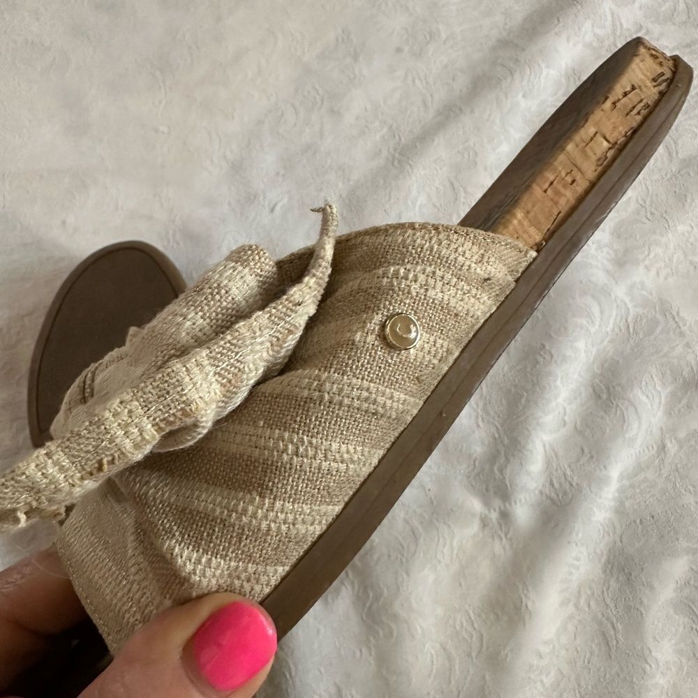 Circus by Sam Edelman Tan Women's Slide Sandals with Cork Soles Size 9 - Picture 3 of 5